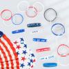 hexiaoxiao 36pcs 4th of July Rubber Bracelets Silicone Wristbands for independence day decorations Supplies fourth of july Party Favors for kids&teens Classroom Prizes Gifts view 2