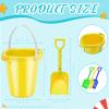 Didaey 7.5 Inch Beach Buckets and Shovels Plastic Sand Pails Castle Building Sand Shovel for Boys and Girls Summer Beach Toys Party Favors(12 Set) view 2