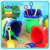 Didaey 7.5 Inch Beach Buckets and Shovels Plastic Sand Pails Castle Building Sand Shovel for Boys and Girls Summer Beach Toys Party Favors(12 Set) view 4