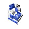 Aluminum Servo Mount + Tie Rod + 25T Servo Horn for Traxxas 1/10 Maxx 4WD Monster Truck (89076-4) Upgrades - Blue view 1