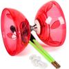 BODY RHYTHM Five Bearings Chinese Diabolo Yoyo Set with Fiberglass Sticks-Adjustable Strings for All Ages - Best for Fitness and Tricks (Red) view 1