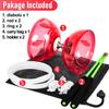 BODY RHYTHM Five Bearings Chinese Diabolo Yoyo Set with Fiberglass Sticks-Adjustable Strings for All Ages - Best for Fitness and Tricks (Red) view 2