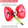 BODY RHYTHM Five Bearings Chinese Diabolo Yoyo Set with Fiberglass Sticks-Adjustable Strings for All Ages - Best for Fitness and Tricks (Red) view 3