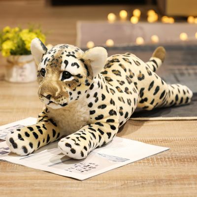 Gisqis Cheetah Stuffed Animal 19" Realistic Leopard Stuffed Animal Cheetah Stuffy Leopard Plush Toys Cute Stuffed Jaguar Plush Birthday for Girls Boys