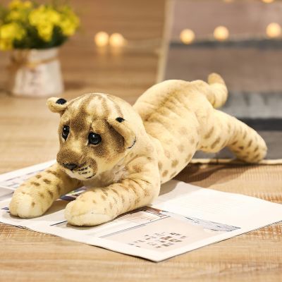 Gisqis Lion Stuffed Animal 15.8" Stuffed Lion Plush Stuffed Animal Realistic Large Stuffed Cougar Plush Toys Safari Animals Cute Plushies Birthday Gifts for Kids Boys Girls