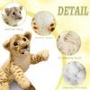 Gisqis Lion Stuffed Animal 15.8" Stuffed Lion Plush Stuffed Animal Realistic Large Stuffed Cougar Plush Toys Safari Animals Cute Plushies Birthday Gifts for Kids Boys Girls view 2