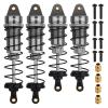 4Pcs RC Shocks Set 1:10 Scale Replacement Parts Fits for 1/10 1/12 WLtoys 104001,124019, Kyosho, Tamiya, Losi RC Buggy/Racing Cars-85mm Front Shocks & 95mm Rear Shocks (Gray) view 1