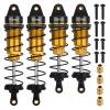 4Pcs RC Shocks Set 1:10 Scale 85mm Front & 95mm Rear Shock Absorber Set Replacement Parts Compatible with 1/10 1/12 WLtoy Kyosho Tamiya Losi RC Buggy/Rally Racing Cars (Gold) view 1