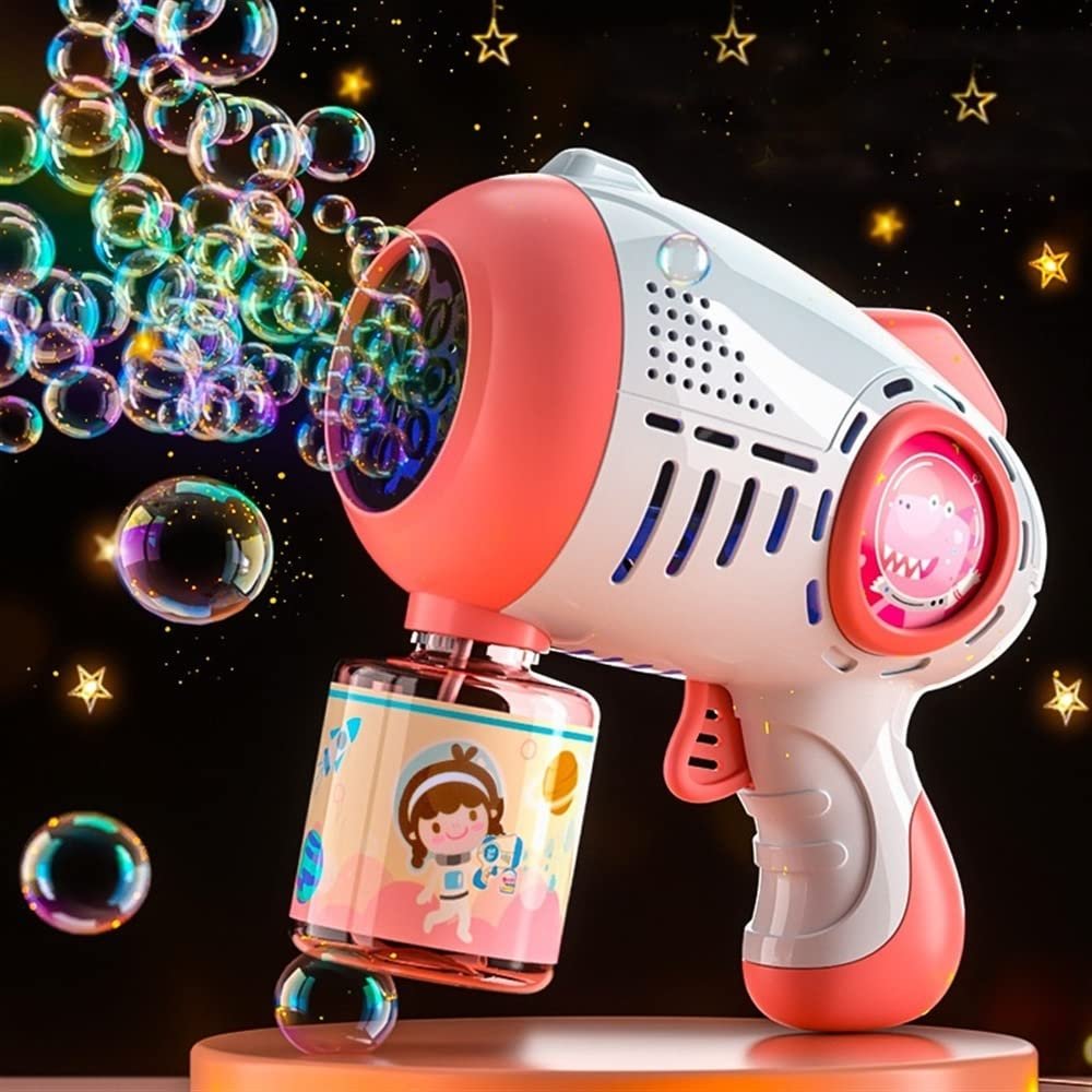 Bubble Gun Bubble Machine for Toddlers 2-14,Electric Blower Dinosaurs Bubble Gun with 1 Bottles Bubble Refill Solution,Bubble Blaster Party Favors, Easter Basket Stuffers,Outdoors Activity