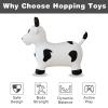 HotMax Bouncy Cow Hopping Horse Toys, Inflatable Bouncing Animal Hopper for Toddlers or Kids, Ride on Jumping Farm Toys for Boy or Girl Birthday Gift 2 3 4 Year Old (White Cow) view 3