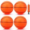 Anzmtosn 7 Inch PVC Mini Basketball, 4 Pack with Pump, Orange view 1