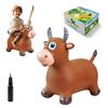 HotMax Bouncy Bull Hopping Horse Toys, Inflatable Bouncing Animal Hopper for Toddlers or Kids, Ride on Jumping Farm Toys for Boy or Girl, Birthday Gift 2 3 4 Year Old (Brown Cow) view 1