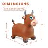 HotMax Bouncy Bull Hopping Horse Toys, Inflatable Bouncing Animal Hopper for Toddlers or Kids, Ride on Jumping Farm Toys for Boy or Girl, Birthday Gift 2 3 4 Year Old (Brown Cow) view 2