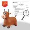 HotMax Bouncy Bull Hopping Horse Toys, Inflatable Bouncing Animal Hopper for Toddlers or Kids, Ride on Jumping Farm Toys for Boy or Girl, Birthday Gift 2 3 4 Year Old (Brown Cow) view 3