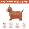 HotMax Bouncy Bull Hopping Horse Toys, Inflatable Bouncing Animal Hopper for Toddlers or Kids, Ride on Jumping Farm Toys for Boy or Girl, Birthday Gift 2 3 4 Year Old (Brown Cow) view 4