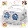 Panamalar Bubble Machine, Automatic Bubble Blower Dual Motors 20000+ Bubbles Per Minute for Kids Toddlers, 2 Modes No Spill Electric Bubble Maker Toys with 120ml Solution for Outdoor Party Wedding view 1