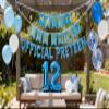 12th Birthday Decorations Blue for Boys, Official Pre-teen 12th Party Decoration, Blue Birthday Banner Silver Number 12 Star Foil Balloons Confetti Balloons for 12Year Old Boys(12th) view 1