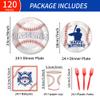 120pcs Baseball Party Supplies Birthday Plates Napkins Cups Red Forks Sports Birthday Party Decorations Paper Dessert Tableware Set for 24 Guests view 2