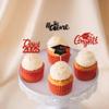 Cyodoos 2025 Graduation Cupcake Toppers Class of 2025 Graduation Cap Diploma Done Congrats Cupcake Picks 2025 Graduation Congratulation Theme Party Cake Decorations Supplies - Red Black Glitter view 2