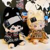 niannyyhouse 15cm Plush Doll Clothes Loose Hip-hop Suit Headwear Hoodie Pants Backpack Glasses Shoes 6in Doll Accessories (Brown, 15cm) view 4