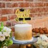 1Pc Glitter Black Golden Congrats Grad Cake Topper Diploma Grad Cap Cake Pick 2026 Senior Graduation Cake Decoration for 2026 Graduation Theme Party Decorations view 4