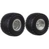 HobbyMarking 1/10 RC Car Aluminium Wheels Rims & Rubber Tires 12mm Hex Drive Hub for Tamiya WR-02 / G6-01 Chassis Konghead 6x6 Wild Willy Upgrade view 3
