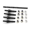 Front & Rear Universal Shock Standoff Upgrades Parts for Arrma 6S Typhon Kraton Outcast Mojave Notorious Infraction Felony Talion Limitless 6S BLX,4PCS #45 Steel EXB Shock Mount,#ARA330703(Black) view 1