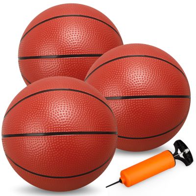 8.6 Water Pool Basketball Set with Pump, Replacement Ball for Basketball Hoop Trampoline, PVC Waterproof Basketballs Floating Toy for Swimming Pool Seaside, Indoor Outdoor Water Games Summer Party
