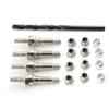 Front & Rear Universal Shock Standoff Upgrades Parts for Arrma 6S BLX Typhon Kraton Outcast Mojave Notorious Infraction Felony Talion Limitless,4PCS #45 Steel EXB Shock Mount #ARA330703(Silver) view 4