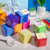Yilloog 16 Pcs 3.15 Inch DIY Photo Pocket Dice Large Clear Foam Dice Playing Cubes Set 6 Sided Stacking Blocks Cubes (Pure Color) view 3