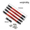 Aluminum Steering Tie Rod Turnbuckles Set for 1/8 ARRMA Kraton 6S BLX/Outcast 6S BLX/Talion 6S BLX,Aluminum Upgrades Part 5pcs/Set (Red)#AR330230 view 3