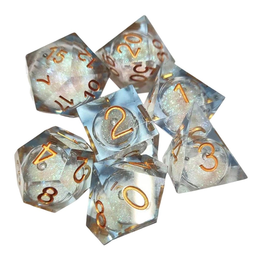 AAGAZA 7Pcs Dices Set Polyhedral Dices D4 for Party Favors Holiday Entertainment Wedding