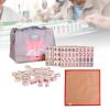 AAGAZA Fun Chinese Mini Mahjong Game Set Table Game with Small Tablecloth Entertainment Activity Game Tiles Game Board Game for Party Home, Beige (Color : Beige) view 2