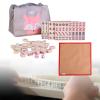 AAGAZA Fun Chinese Mini Mahjong Game Set Table Game with Small Tablecloth Entertainment Activity Game Tiles Game Board Game for Party Home, Beige (Color : Beige) view 4