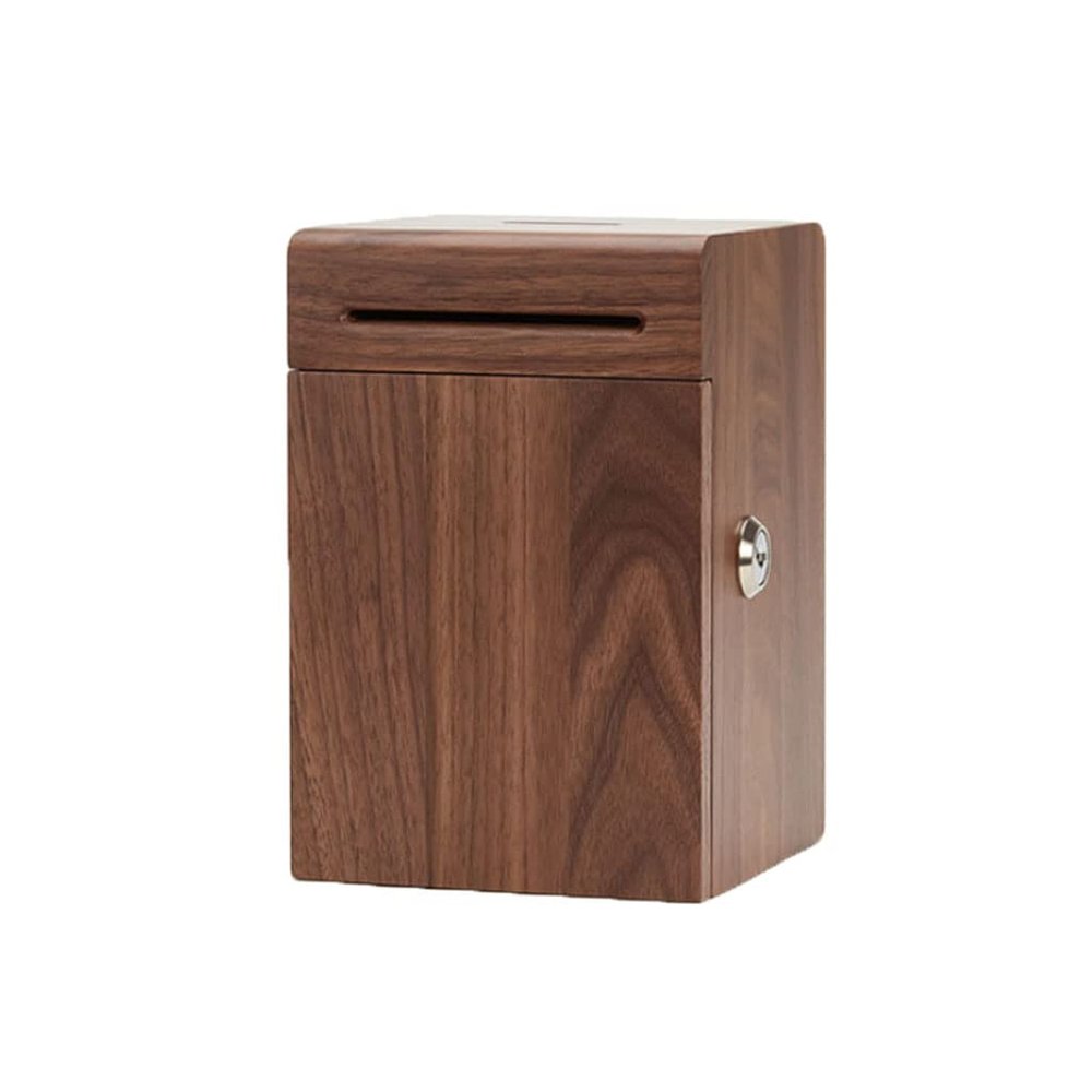 Money Box Piggy Bank Solid Wood Piggy Bank,Large Capacity Coin and Paper Money Saving Box with Lock Adult Piggy Banks for Desktop Money Bank