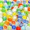 POPLAY Marbles for Kids, 115PCS Cat Eye Glass Marble, Mixed 6 Colors with Gift Box, for Chinese Checkers Board Games, Party Favor Gifts view 1