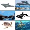 EOIVSH 24PCS Mini Ocean Animal Figurines - Realistic Sea Creatures Toy Figures with Sharks, Whales & Walrus - Under The Sea Life Figure for Party Decoration, Easter Egg Filler & School Project view 2