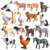 JOKFEICE 16Pcs Realistic Farm Animal Figures, Easter Egg Fillers & Easter Basket Stuffers, Montessori Sensory Learning Toys for Toddlers, Farmyard Cake Toppers, Spring Party Favors and Gifts for Kids view 1