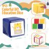 Yilloog 4 Pcs Large Foam Dice with Pockets DIY Education Playing Soft Dice Cube Learning Teaching Stacking Blocks Photo(4.72 Inch,Classic Color) view 2