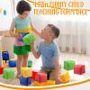 Yilloog 4 Pcs Large Foam Dice with Pockets DIY Education Playing Soft Dice Cube Learning Teaching Stacking Blocks Photo(4.72 Inch,Classic Color) view 4
