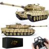 Ssccgym 27.2-Inch Large Remote Control Heavy Tank German Leopard 2A7 RC Battle War Military Vehicle Simulation Smoke Shooting Sound Effect Collection Entry-Level Model view 1