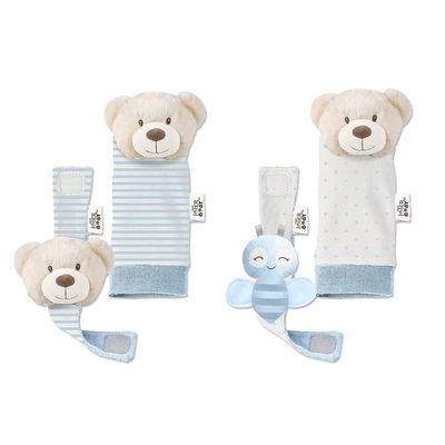 Baby Rattles Set for Feet and Wrists Osito Blue