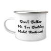 Inspirational Model Railroads 12oz Camper Mug, Don't Bother Me, I'm Building Model, Best Gifts for Friends, Birthday Gifts, Model train set, Toy trains, Train tracks, Railroad toys, Electric trains, view 1