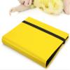 2026Trading Card Binder 9 Pocket, Premium Sports Collection Binder Game Cards Book with Sleeves Side Loading, Anti-open Strap Double Sided Waterproof 360 Card Folder view 4