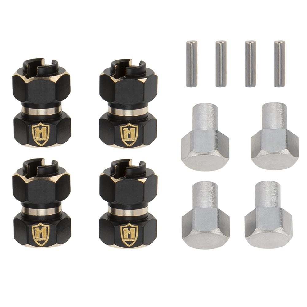 MEUS RACING TRX4M Brass Wheel Spacer 10mm(+6mm) Hex Extension Adapter for Redcat Ascent-18 TRX4M Defender Bronco K10 F150 1/18 RC Crawler Car Upgrades Parts