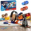Race Track Sets, Two-Player Competitive Car Race Track Toys for Kids, 2 High Speed Race Cars, 360 Loop Track Car Toys for Boy Girls Christmas Birthday Gift (B Race Car Set) view 1