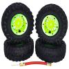 NHX RC P2 2.2" Air Crawler Tires w/Beadlock Wheel/Green Ring (4) for TRX4 SCX10 view 1