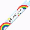 9ft Banner Get Well Soon Rainbow Holographic view 1