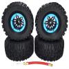 NHX RC P3 2.2" Air Wide Tall Crawler Tires w/Beadlock Wheel (4) for TRX4 SCX10 Black/SkyBlue view 1