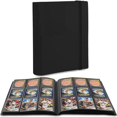 CTPOKO Trading Card Binder Holder, 9-Pocket Sports Card Collector Binder Album for TCG, MTG, Yugioh, photo card, Football, Basketball, Hockey and Baseball Cards - 20 Pages, 360 Card Capacity - Black